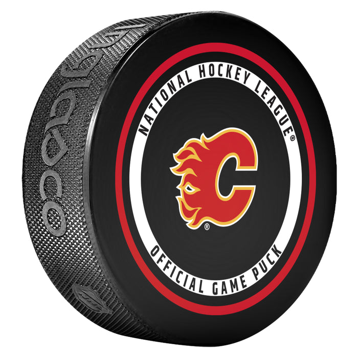 NHL Calgary Flames 2026-2027 Official Game Puck 960T In Cube