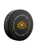 NHL Boston Bruins 100th Anniversary Officially Licensed 2023-24 Team Game Puck Design In Cube - New Fan Pink