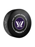 PWHL Minnesota 2024 Inaugural Season Official Game Hockey Puck In Cube