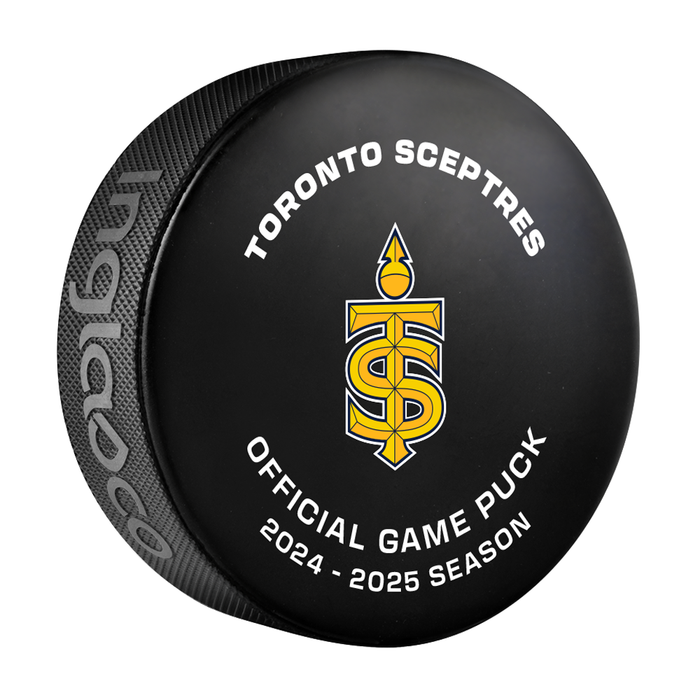 PWHL Toronto Sceptres Official 2024-25 Game Hockey Puck- In Cube
