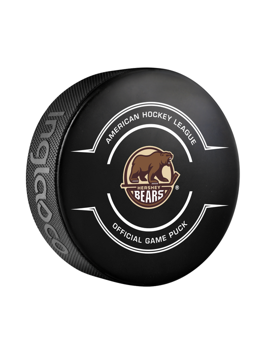 AHL Hershey Bears 2024-25 Official Game Hockey Puck In Cube