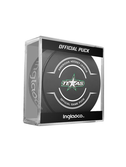 AHL Texas Stars 2024-25 Official Game Hockey Puck In Cube