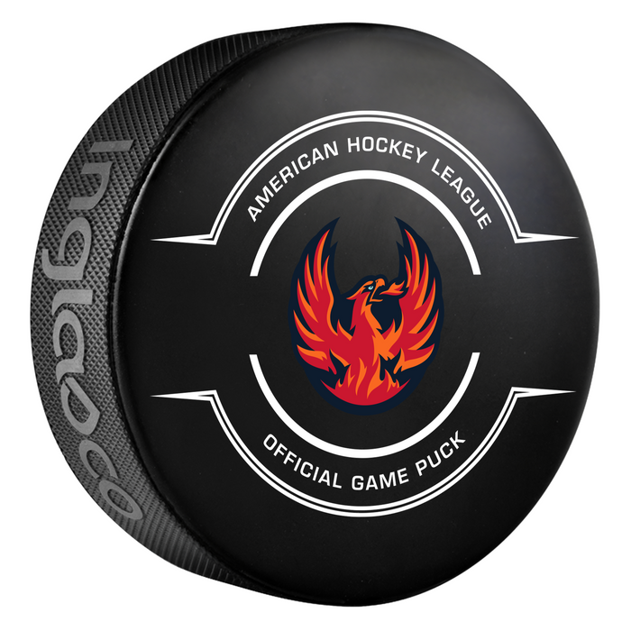 AHL Coachella Valley Firebirds 2025-26 Official Game Hockey Puck In Cube