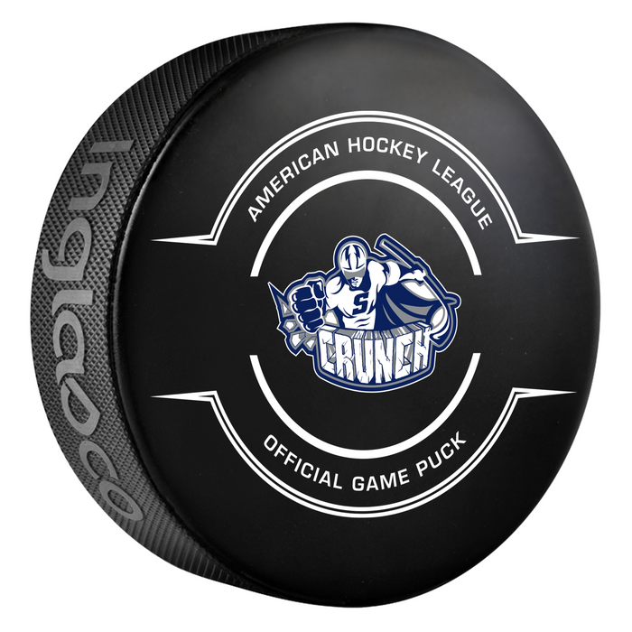 AHL Syracuse Crunch 2025-26 Official Game Hockey Puck In Cube