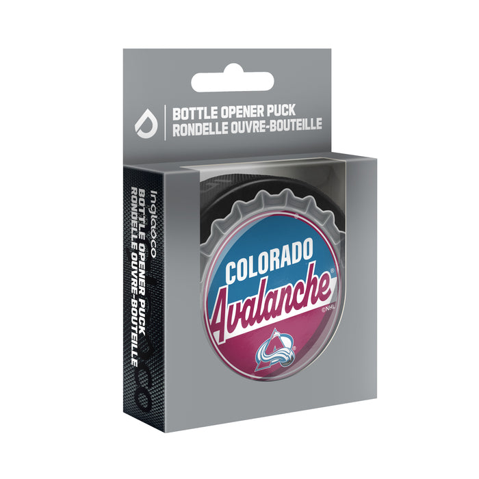 NHL Bottle Opener Souvenir Puck Colorado Avalanche