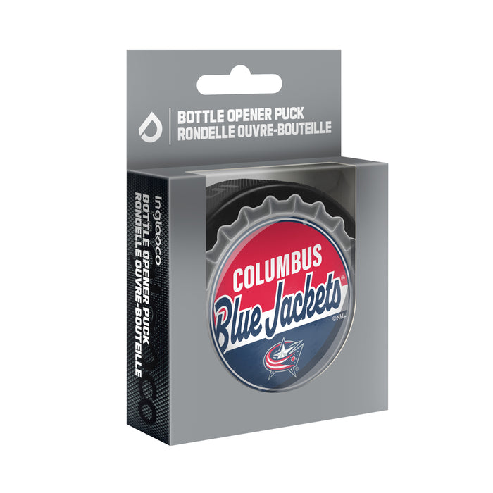 NHL Bottle Opener Souvenir Puck Columbus Blue Jackets