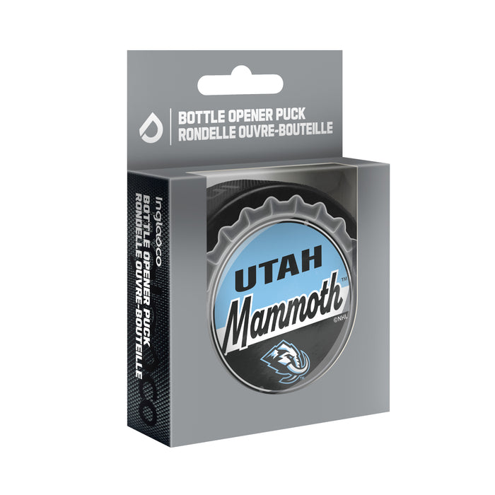 NHL Bottle Opener Souvenir Puck Utah Mammoth