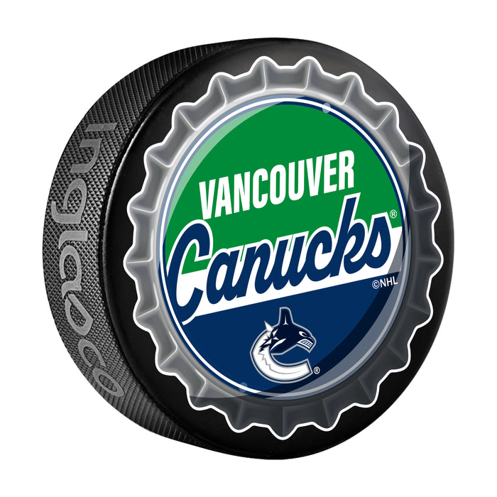 NHL Bottle Opener Souvenir Puck Vancouver Canucks