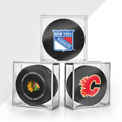 Clear Acrylic Hockey Puck Display Cube