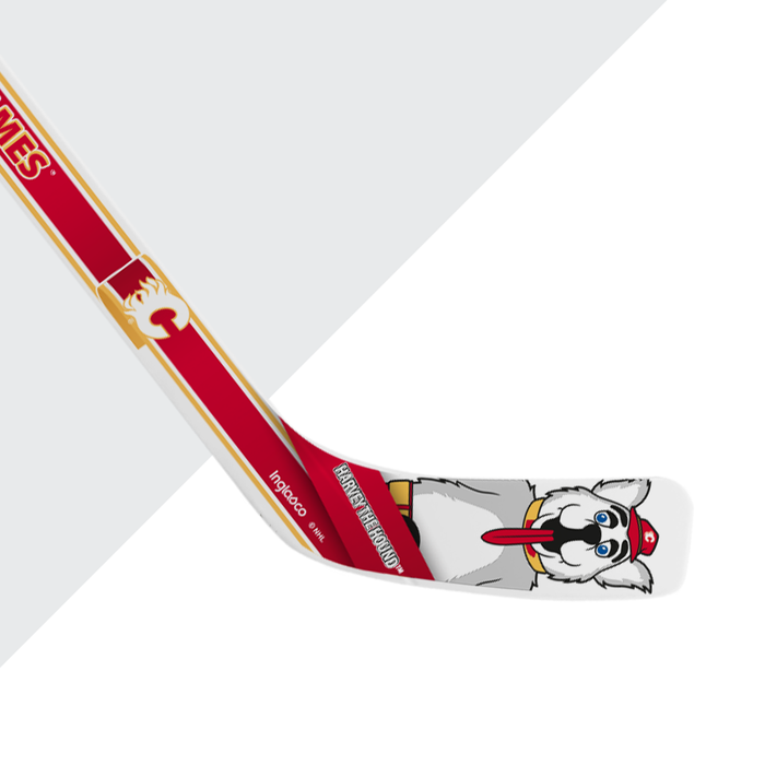 NHL Calgary Flames Mascot White Plastic Player Mini Stick