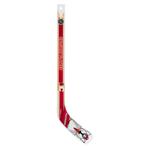 NHL Calgary Flames Mascot White Plastic Player Mini Stick