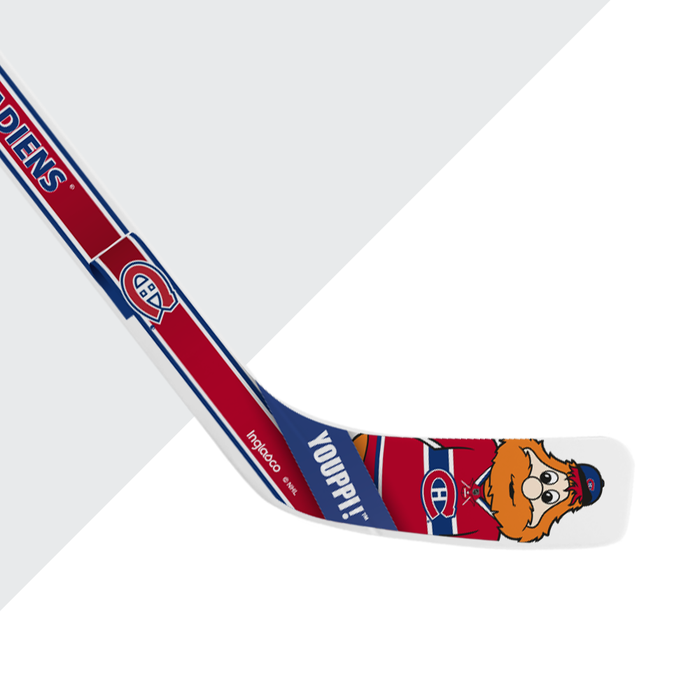 NHL Montreal Canadiens Mascot White Plastic Player Mini Stick