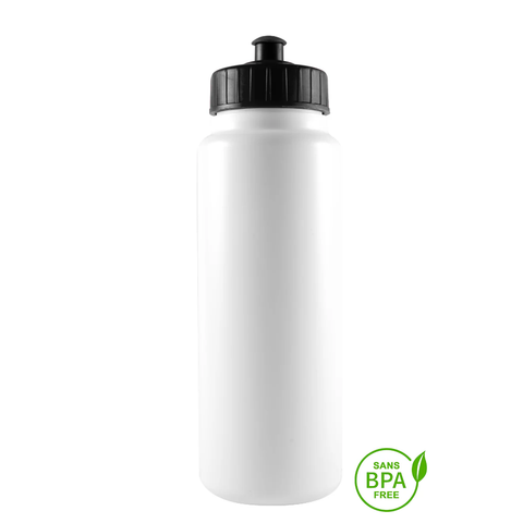 1000ml Tallboy Water Bottle With Black Pull-Top Lid