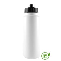 1000ml Tallboy Water Bottle With Black Pull-Top Lid