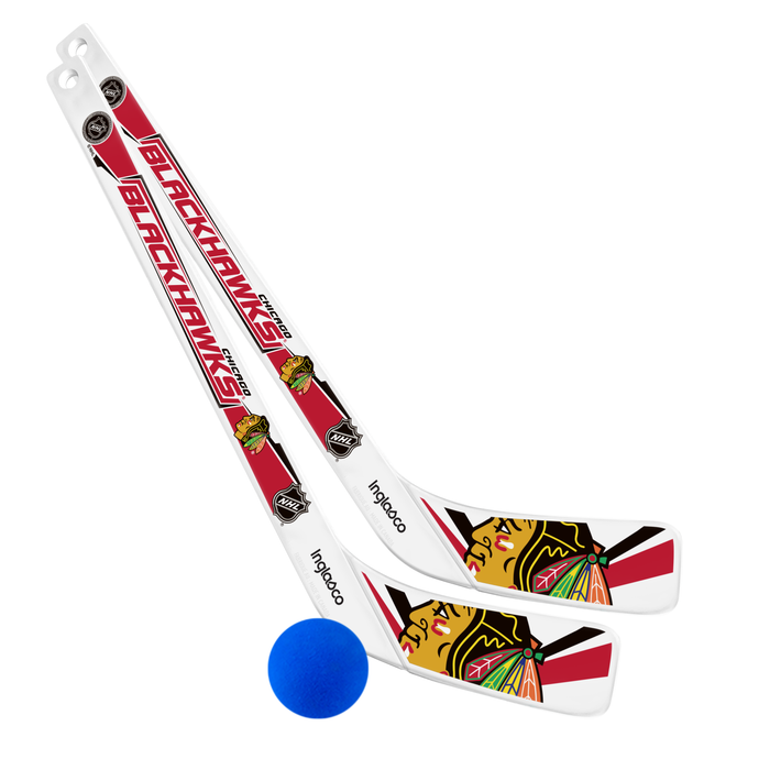 NHL Chicago Blackhawks 1 on 1 Gen II two-stick set with red, black and white team graphics