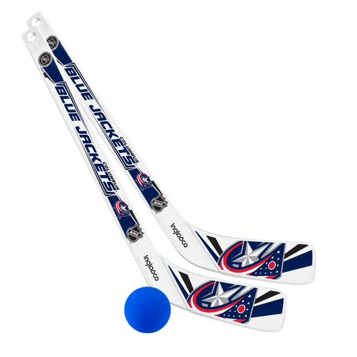 NHL Columbus Blue Jackets 1 on 1 Gen II two-stick set in navy blue with team starburst logo