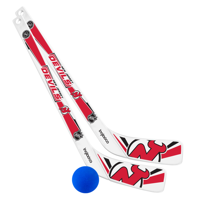 NHL New Jersey Devils 1 on 1 Gen II two-stick set in red, black and white with NJ devils logo