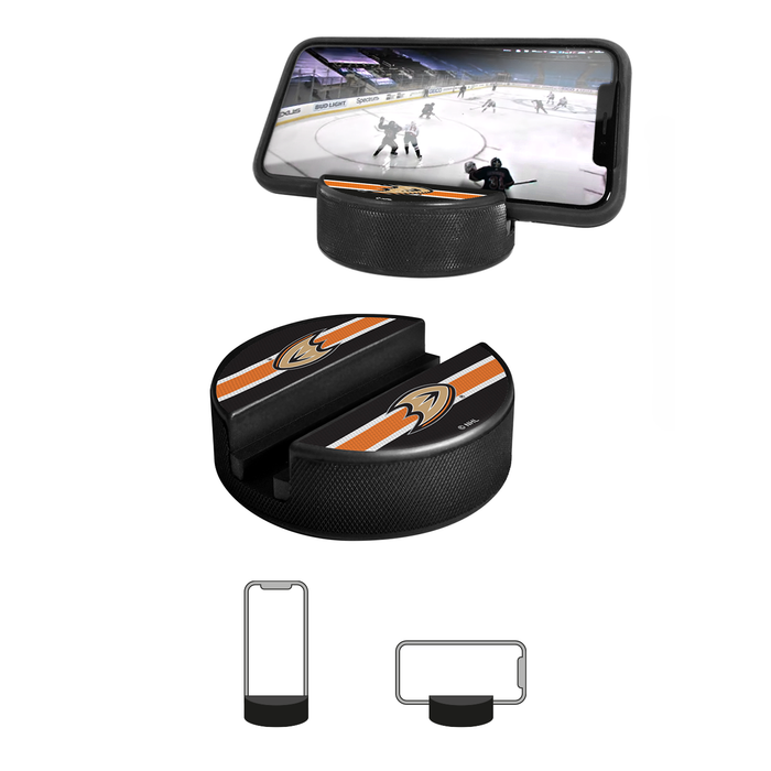 NHL Anaheim Ducks Ultimate Fan 3-Pack. Includes: 1 NHL Official Classic Souvenir Hockey Puck / 4 Coasters / 1 Media Device Holder