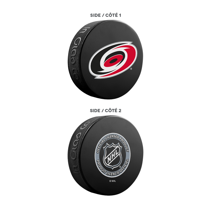 NHL Carolina Hurricanes Ultimate Fan 3-Pack. Includes: 1 NHL Official Classic Souvenir Hockey Puck / 4 Coasters / 1 Media Device Holder