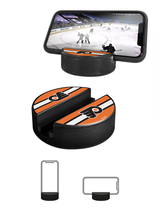 NHL Philadelphia Flyers Ultimate Fan 3-Pack. Includes: 1 NHL Official Classic Souvenir Hockey Puck / 4 Coasters / 1 Media Device Holder