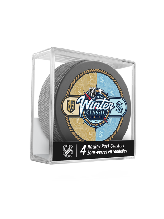 2024 NHL Winter Classic Puck Coasters (4) Pack In Cube