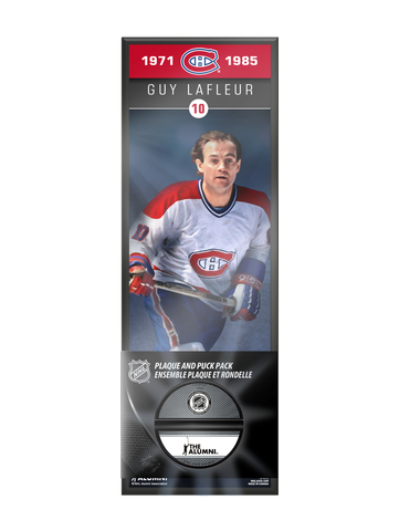 NHLAA Alumni Guy Lafleur Montreal Canadiens Deco Plaque And Hockey Puck Holder Set