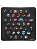 NHL Hockey Puck Wall Plaque. All 32 NHL Team Classic Souvenir Collector Pucks + 3 NHL Shield Hockey Pucks