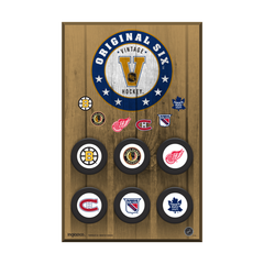 NHL Vintage Original Six Hockey Puck Wall Plaque