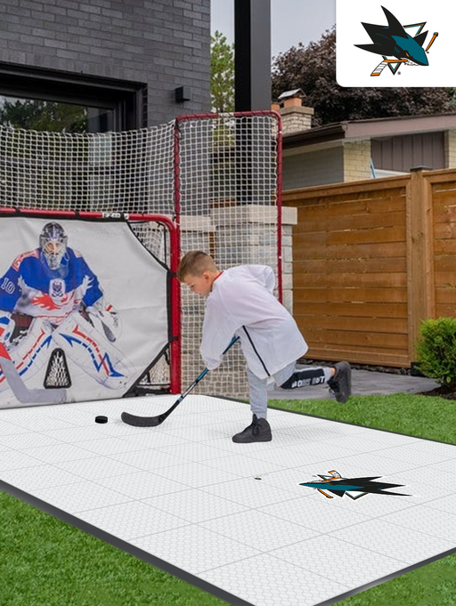 NHL San Jose Sharks (standard-sized logo) Hockey Training Surface