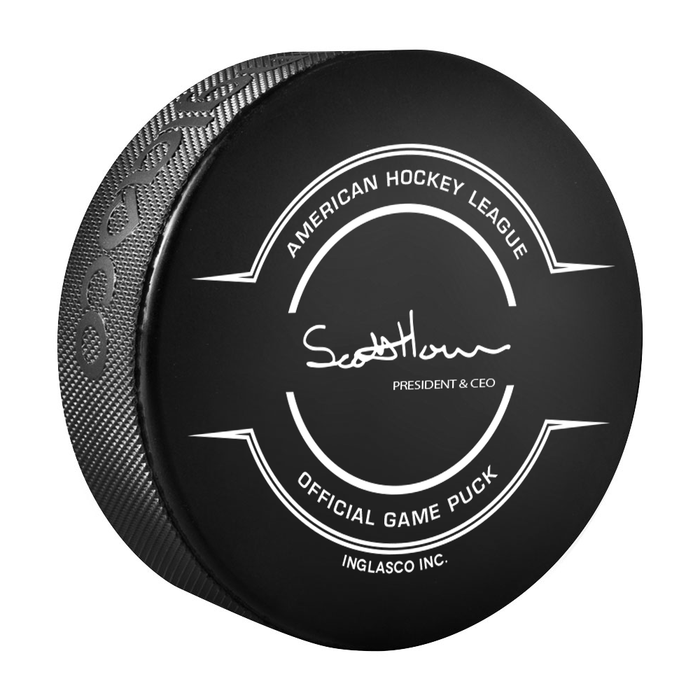 AHL Rochester Americans 2025-26 Official Game Hockey Puck In Cube