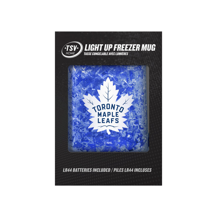 NHL Toronto Maple Leafs 16 OZ Plastic Light up Freezer Mug Glass Blue