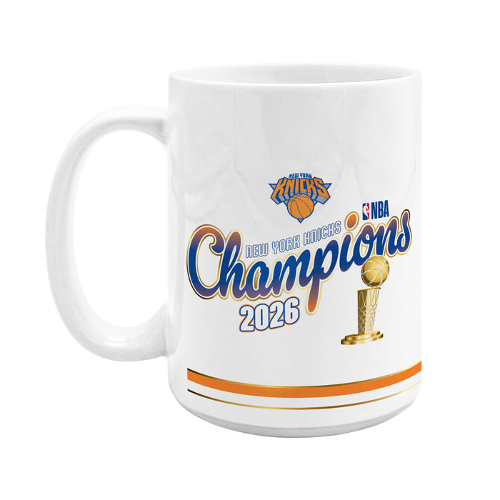 NBA Finals 2026 Champions New York Knicks 15 OZ Sublimated Coffee Mug Stats