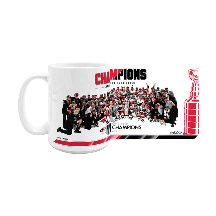 NHL Stanley Cup Champs 2026 15 Oz Sublimated Coffee Mug - Team Photo Carolina Hurricanes