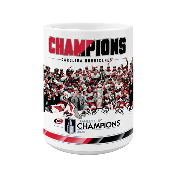 NHL Stanley Cup Champs 2026 15 Oz Sublimated Coffee Mug - Team Photo Carolina Hurricanes