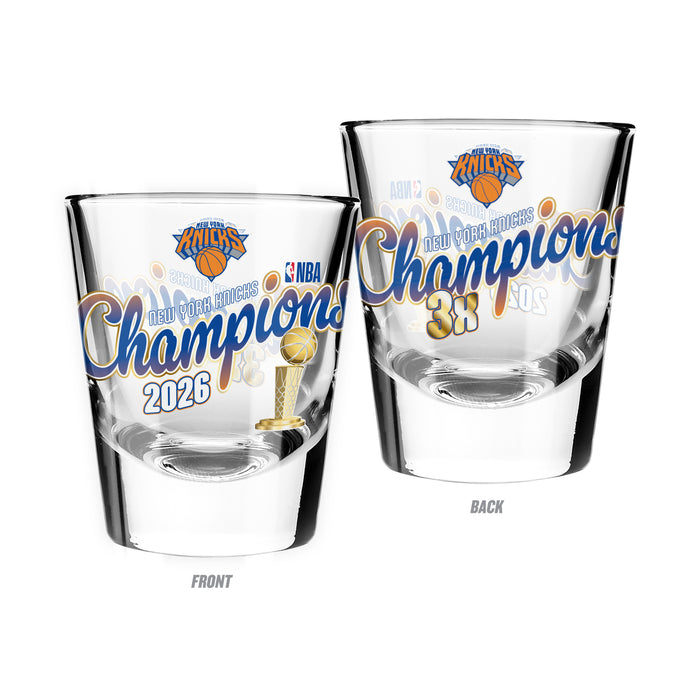 NBA Finals 2026 Champions New York Knicks 2 OZ 2 Pack Shot Glass Set
