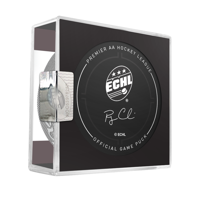 ECHL Wheeling Nailers 2025-26 Official Game Hockey Puck In Cube