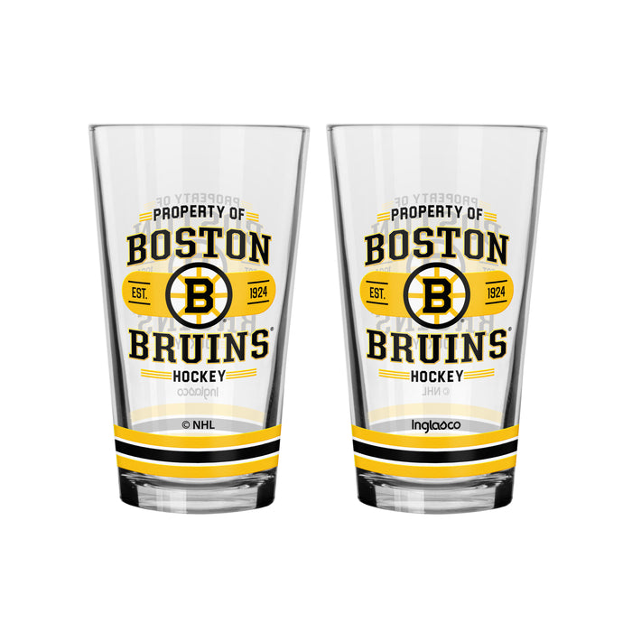 NHL Boston Bruins Property of  16 oz  2-pack Mixing Glass