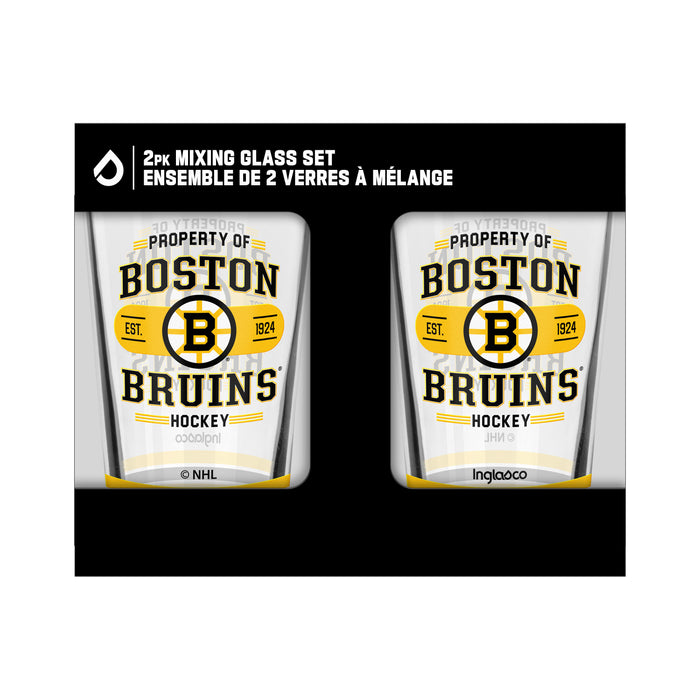 NHL Boston Bruins Property of  16 oz  2-pack Mixing Glass
