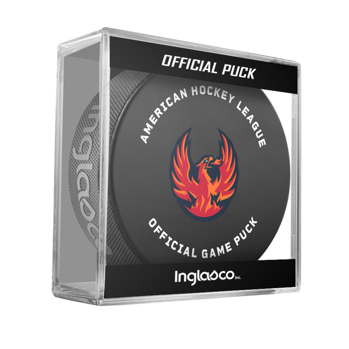 AHL Coachella Valley Firebirds 5th Anniversary 2026-27 Official Game Hockey Puck In Cube