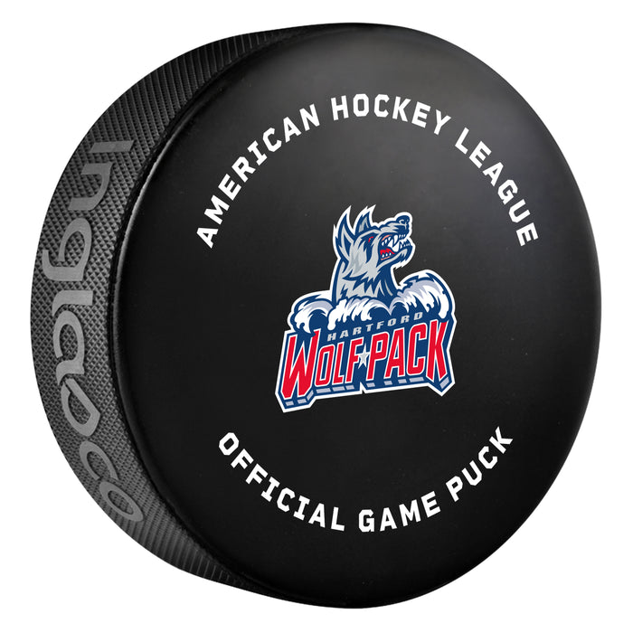 AHL Hartford Wolf Pack 2026-27 Official Game Hockey Puck In Cube