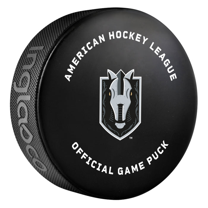 AHL Henderson Silver Knights 2026-27 Official Game Hockey Puck In Cube