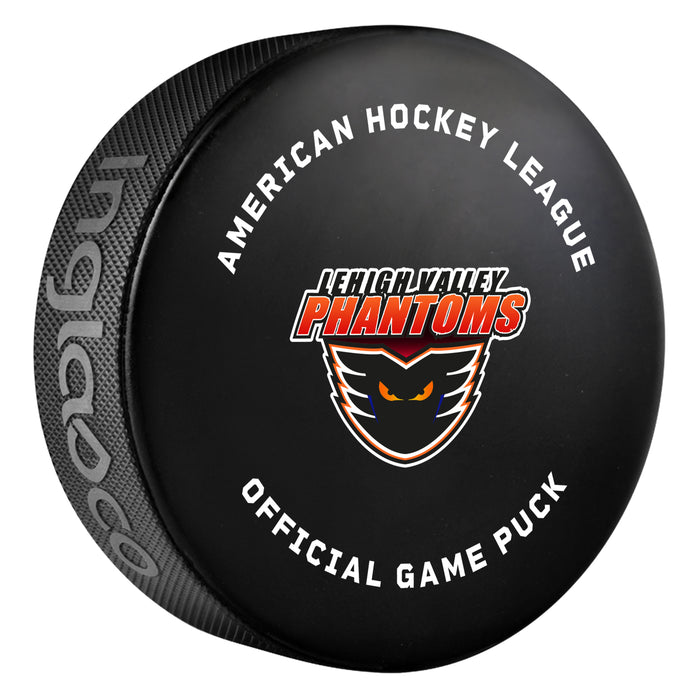 AHL Lehigh Valley Phantoms 2026-27 Official Game Hockey Puck In Cube