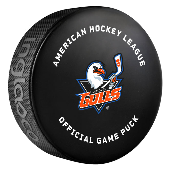 AHL San Diego Gulls 2026-27 Official Game Hockey Puck In Cube