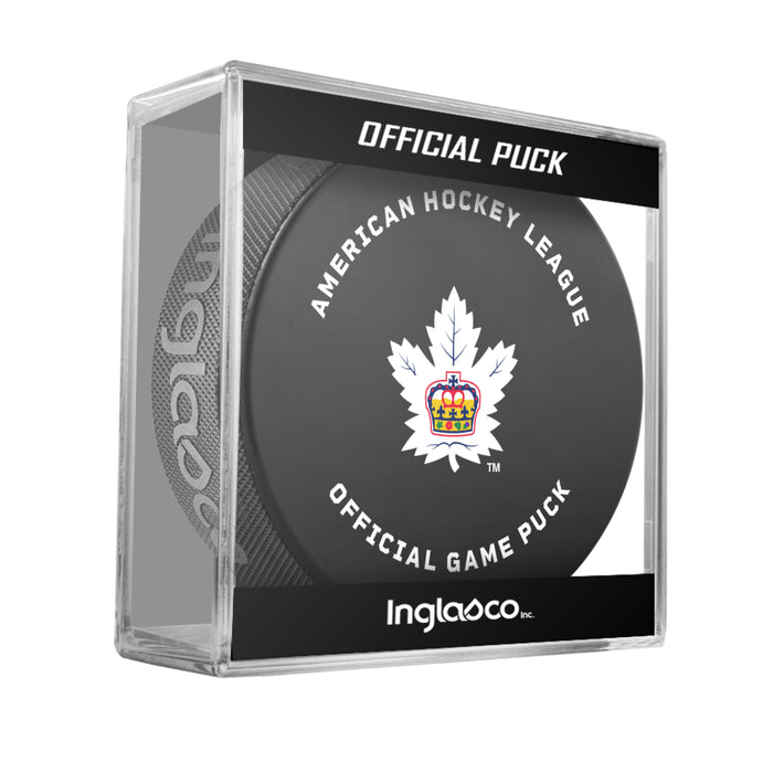 AHL Toronto Marlies 2026-27 Official Game Hockey Puck In Cube