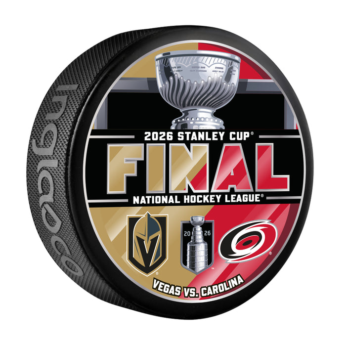 NHL Playoffs 2026 Dueling R4 Vegas Golden Knights vs Carolina Hurricanes Souvenir Puck