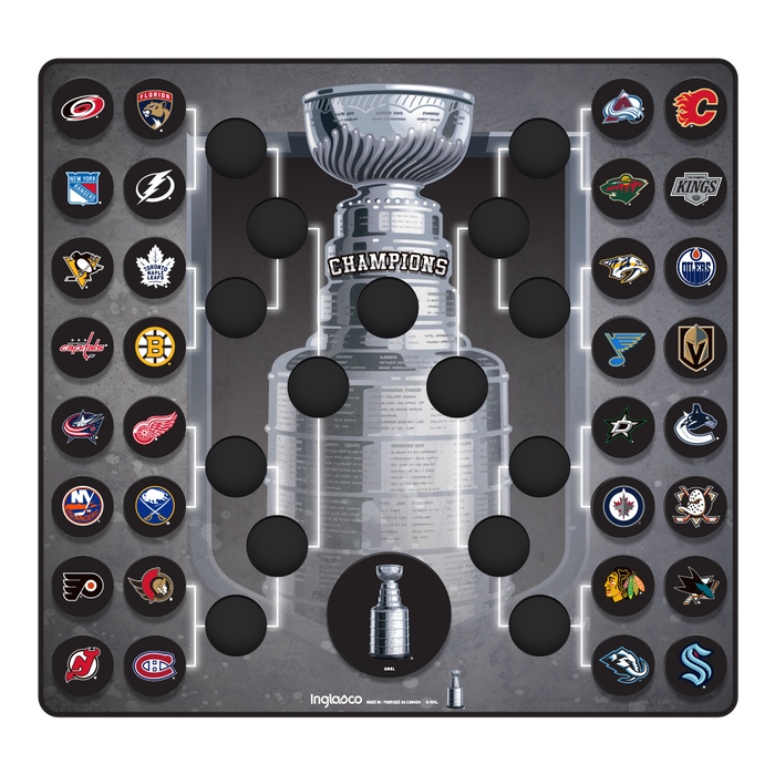 NHL Official Stanley Cup Bracket Mini Puck Wall Plaque