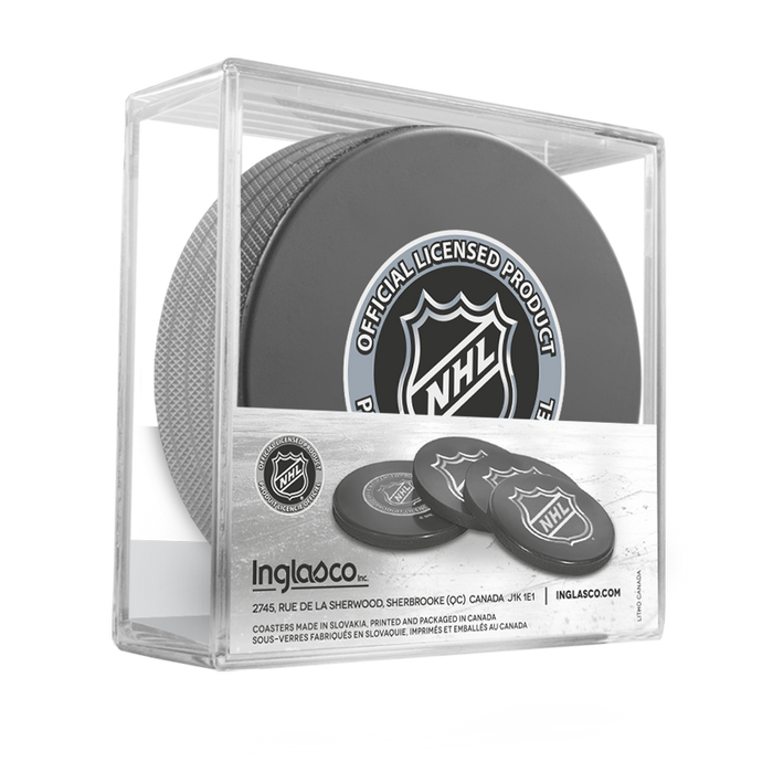 NHL Stanley Cup Champs 2026 4 Pc Puck Coaster Set Carolina Hurricanes
