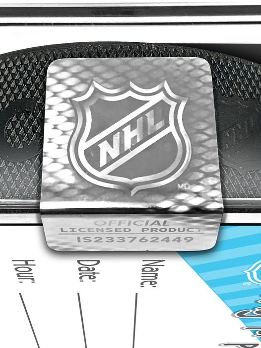 NHL Edmonton Oilers Officially Licensed 2023-2024 Team Game Puck Design In Cube - New Fan Blue