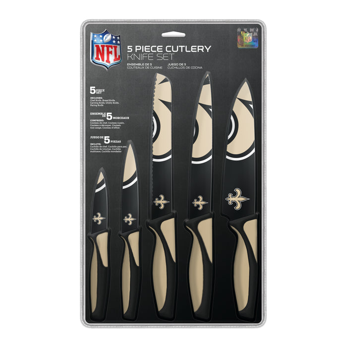 NFL New Orleans Saints 5 pc Kitchen Knives