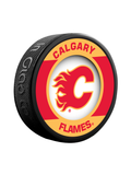 NHL Calgary Flames Retro Souvenir Collector Hockey Puck